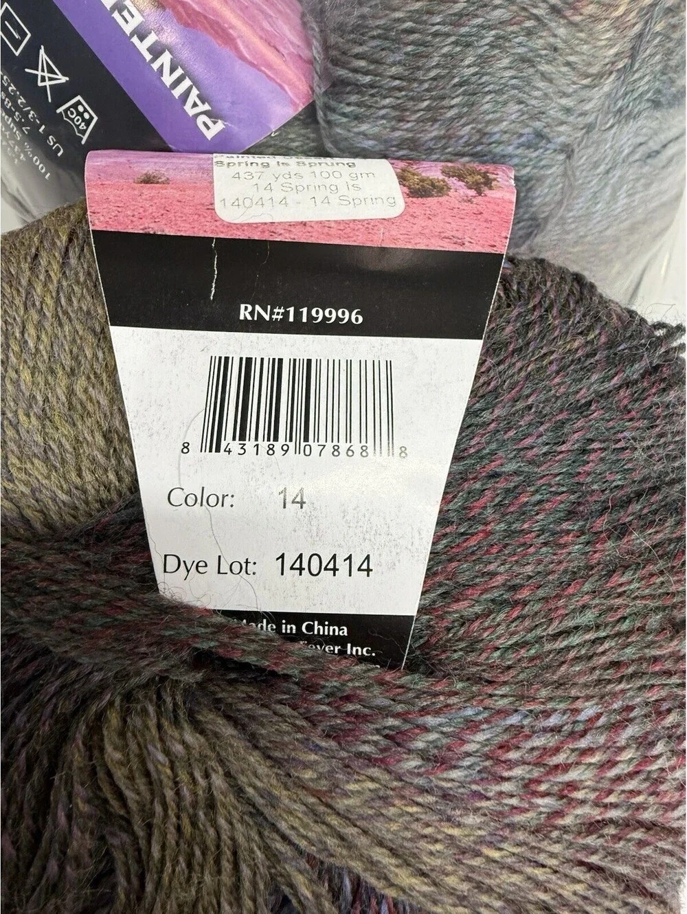 Painted Desert 100% Superwash Wool Yarn Shade #14 Spring Has Sprung 5 Skein Lot